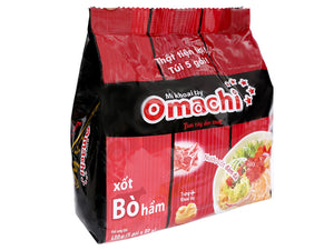 4 lốc to Mì Tôm Omachi Xốt Bò Hầm - pack of 5 Gói nhỏ