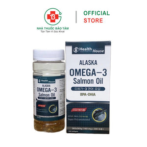 02 Boxes  - Alaska Omega 3 Bổ Não, Tăng Cường Thị Lực, Giảm Nguy Cơ Mắc Bệnh Tim Mạch - Hộp 100 Viên