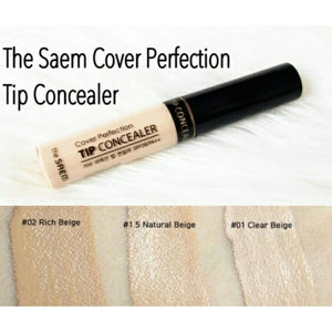 02 Tube CHE KHUYẾT ĐIỂM THE SAEM COVER TIP PERFECTION CONCEALER