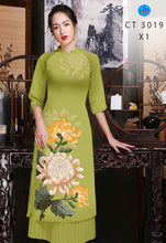 Load image into Gallery viewer, Copy of 01 Set - Ao Dai - Traditional Vietnamese Long Dress Collections with Pants - Silk 3D - All Size
