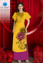 Load image into Gallery viewer, Copy of 01 Set - Ao Dai - Traditional Vietnamese Long Dress Collections with Pants - Silk 3D - All Size
