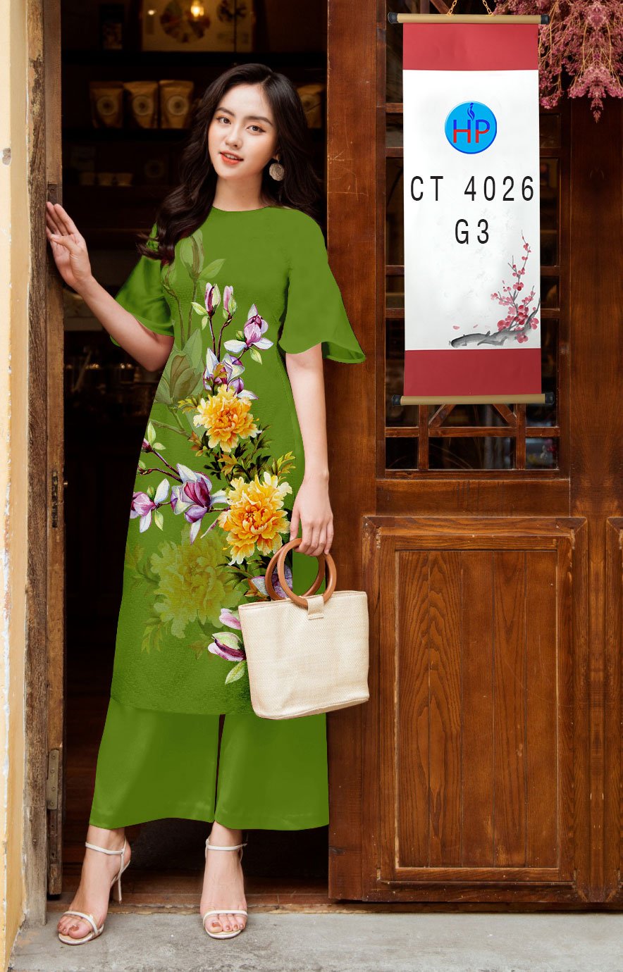 01 Set - Ao Dai - Traditional Vietnamese Long Dress Collections with Pants - Silk 3D - All Size