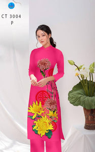 01 Set - Ao Dai - Traditional Vietnamese Long Dress Collections with Pants - Silk 3D - All Size