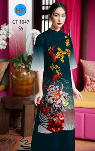 01 Set - Ao Dai - Traditional Vietnamese Long Dress Collections with Pants - Silk 3D - All Size