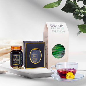 ２セットGO DETOX diet capsule and tea