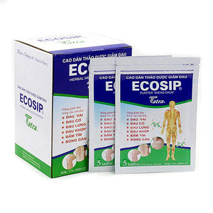 5 Packs x 5 Patches ECOSIP Treatment Osteoarthritis Bone Hyperplasia Omarthritis Rheumatalgia Spondylosis Paste Pain Relieving Patch
