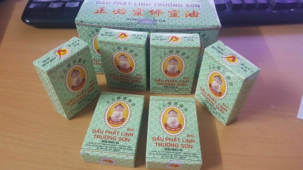 12 x 5ml Dau Phat Linh Truong Son - Medicated Essential Oil - BIG BOTTLE ; NEW